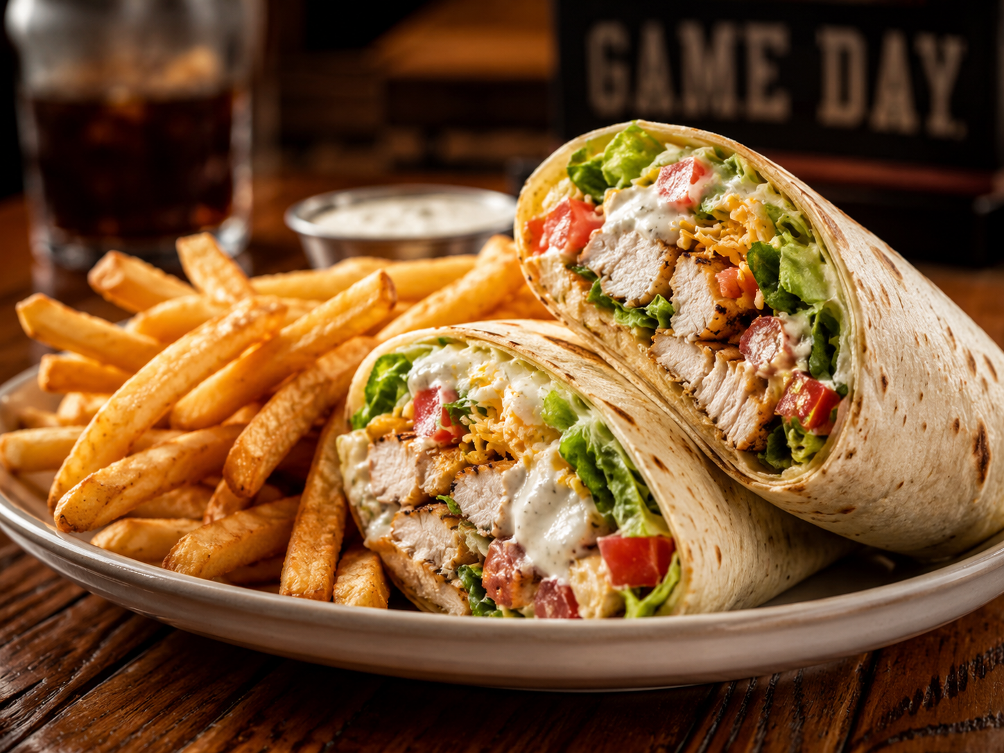 Grilled chicken wrap